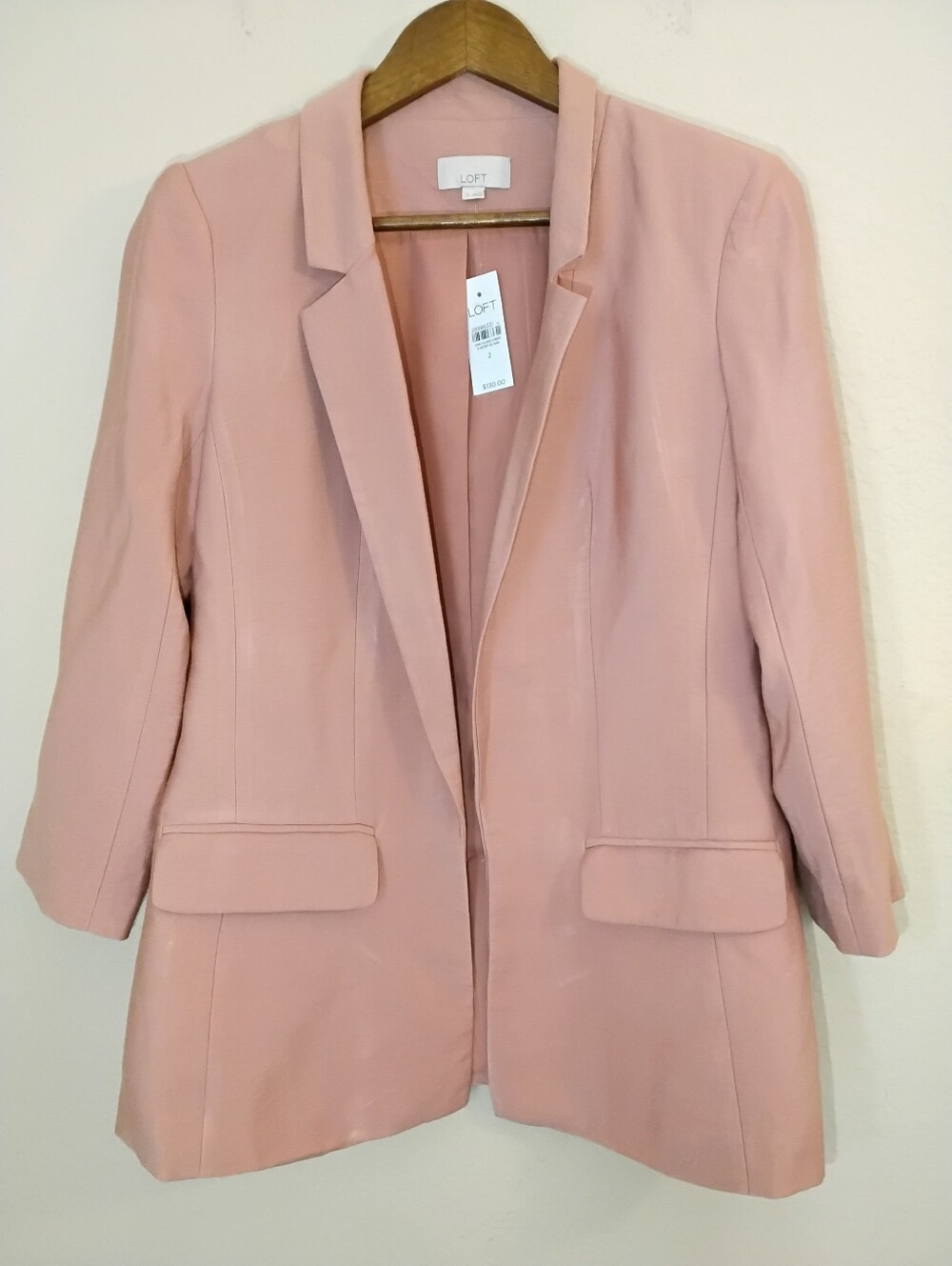 NWT Loft Blazer Womens 2 Mauve Pastel Barbiecore Preppy Office Business Casual
